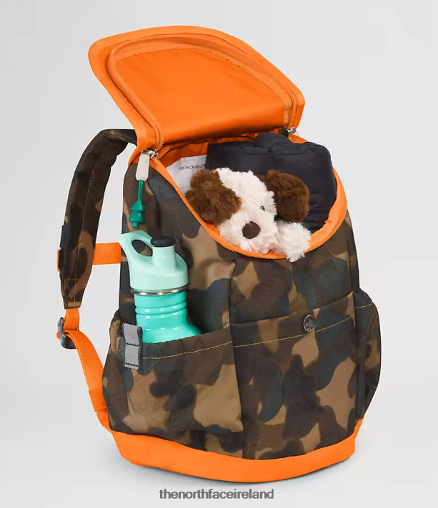 Accessory The North Face Kids Youth Mini Explorer Backpack Utility Brown Camo Texture Print/Mandarin 4VP2RZ396