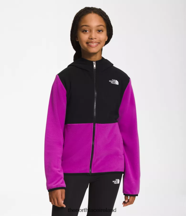 Clothing The North Face Kids Glacier Full-Zip Hooded Jacket Purple Cactus Flower 4VP2RZ524