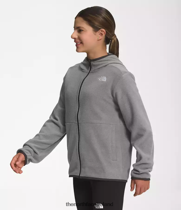 Clothing The North Face Kids Glacier Full-Zip Hooded Jacket TNF Medium Grey Heather 4VP2RZ519