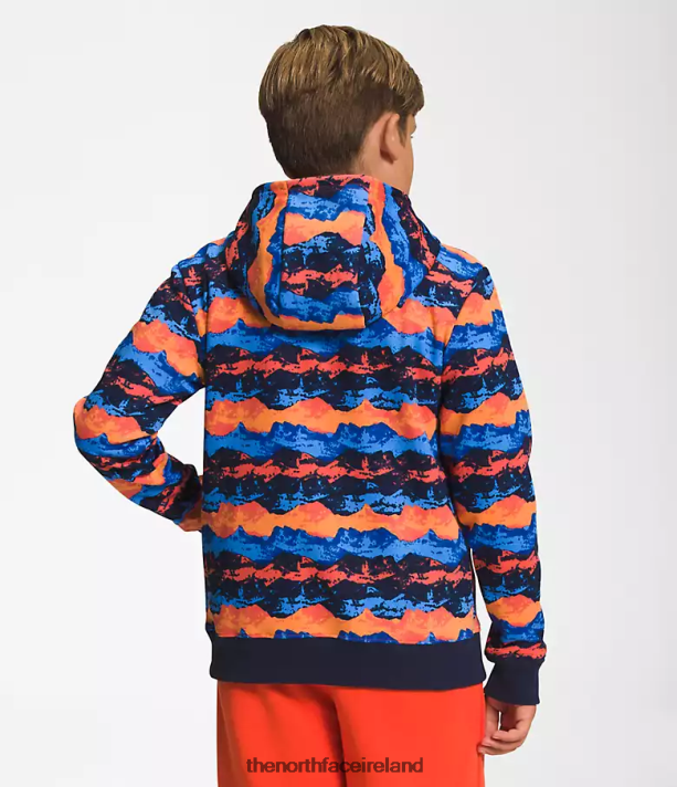 Clothing The North Face Kids Camp Fleece Pullover Hoodie Retro Orange Mountn Panorama Print 4VP2RZ1107