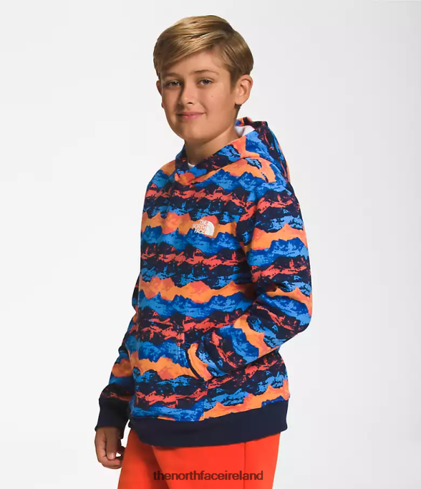 Clothing The North Face Kids Camp Fleece Pullover Hoodie Retro Orange Mountn Panorama Print 4VP2RZ1107