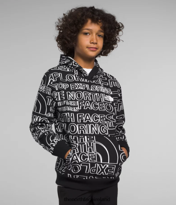 Clothing The North Face Kids Camp Fleece Pullover Hoodie TNF Black TNF Marker Logo Print 4VP2RZ1109