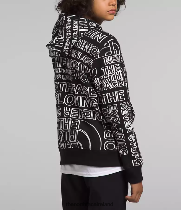 Clothing The North Face Kids Camp Fleece Pullover Hoodie TNF Black TNF Marker Logo Print 4VP2RZ1109