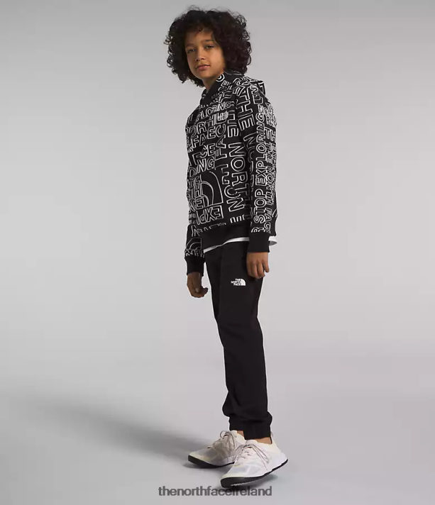Clothing The North Face Kids Camp Fleece Pullover Hoodie TNF Black TNF Marker Logo Print 4VP2RZ1109