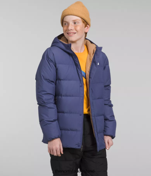 Clothing The North Face Kids North Down Fleece-Lined Parka Cave Blue 4VP2RZ688