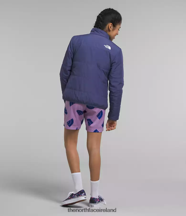 Clothing The North Face Kids Reversible Mossbud Jacket Cave Blue 4VP2RZ1151