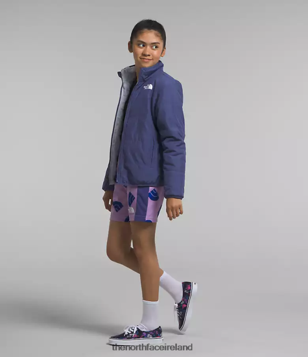 Clothing The North Face Kids Reversible Mossbud Jacket Cave Blue 4VP2RZ1151