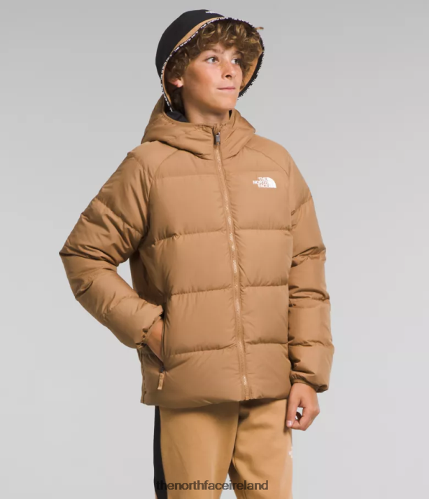 Clothing The North Face Kids Reversible North Down Hooded Jacket Almond Butter 4VP2RZ819