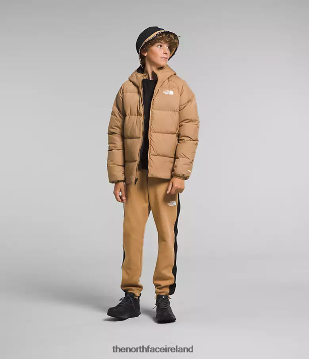 Clothing The North Face Kids Reversible North Down Hooded Jacket Almond Butter 4VP2RZ819