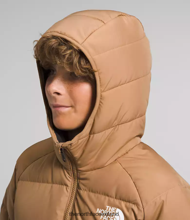 Clothing The North Face Kids Reversible North Down Hooded Jacket Almond Butter 4VP2RZ819