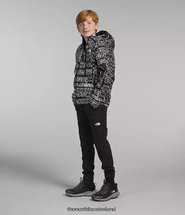 Clothing The North Face Kids Reversible North Down Hooded Jacket TNF Black TNF Marker Logo Print 4VP2RZ817