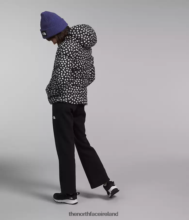 Clothing The North Face Kids Reversible North Down Hooded Jacket TNF Black TNF Mini Toss Print 4VP2RZ906