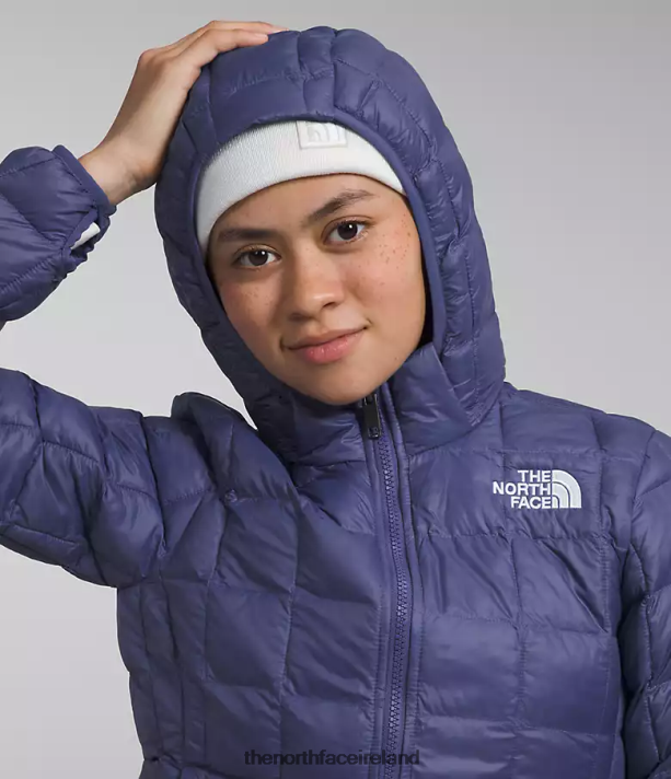 Clothing The North Face Kids ThermoBall Hooded Jacket Cave Blue 4VP2RZ182