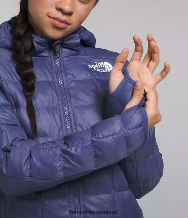 Clothing The North Face Kids ThermoBall Hooded Jacket Cave Blue 4VP2RZ182