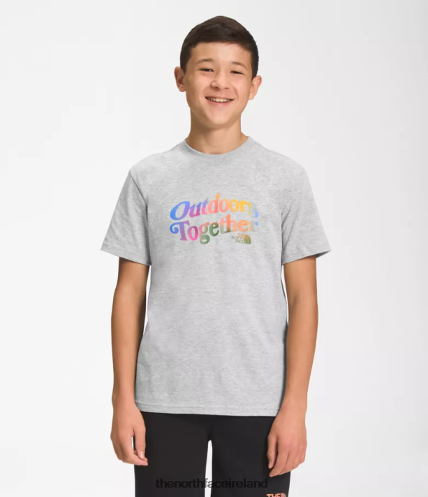 Clothing The North Face Kids Short-Sleeve Graphic Tee TNF Light Grey Heather/Super Sonic Blue 4VP2RZ1059