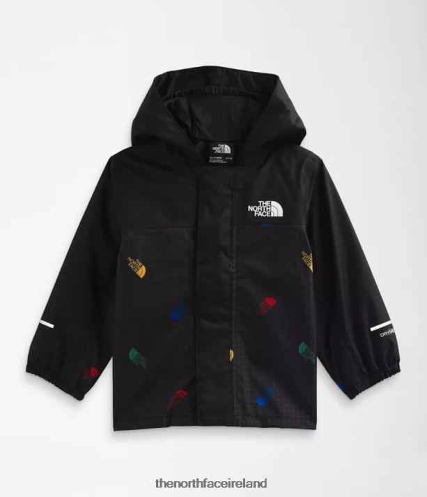 Clothing The North Face Baby Antora Rain Jacket TNF Black Tossed Logo Grid Print 4VP2RZ588