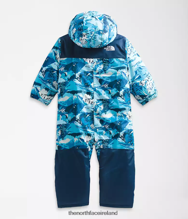 Clothing The North Face Baby Freedom Snow Suit Acoustic Blue Snow Peak Mountains Print 4VP2RZ276