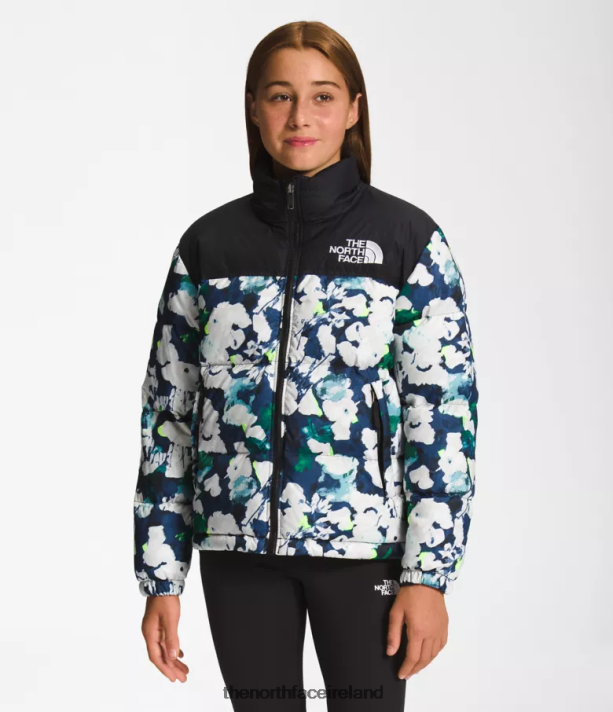 Clothing The North Face Kids 1996 Retro Nuptse Jacket Summit Navy Abstrct Print 4VP2RZ910