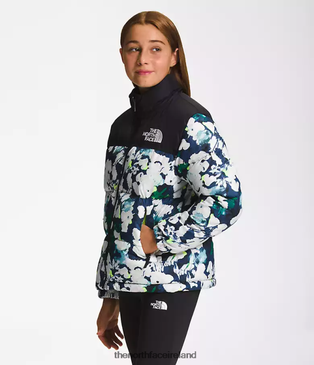 Clothing The North Face Kids 1996 Retro Nuptse Jacket Summit Navy Abstrct Print 4VP2RZ910