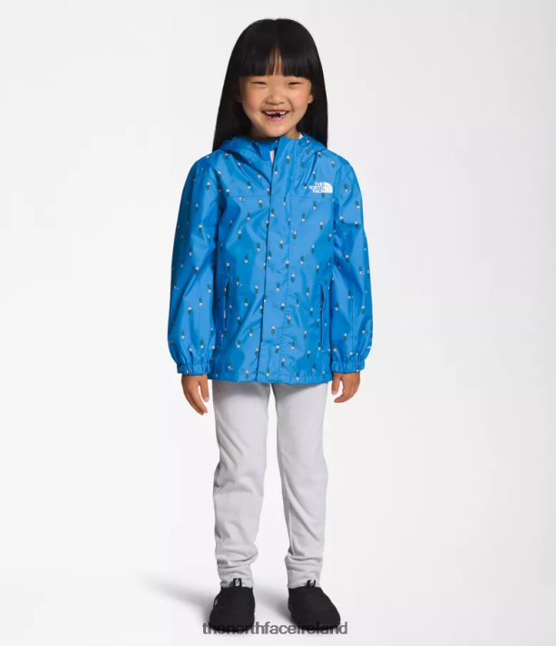 Clothing The North Face Kids Antora Rain Jacket Super Sonic Blue Joy Floral Print 4VP2RZ89
