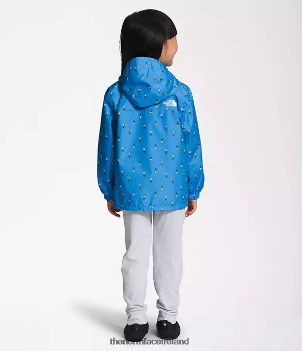 Clothing The North Face Kids Antora Rain Jacket Super Sonic Blue Joy Floral Print 4VP2RZ89