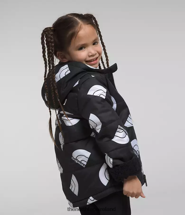 Clothing The North Face Kids Reversible Mt Chimbo Full-Zip Hooded Jacket TNF Black Next Gen Logo Print 4VP2RZ634