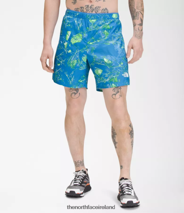 Clothing The North Face Men Limitless Run Shorts Super Sonic Blue Valley Floor Print 4VP2RZ958