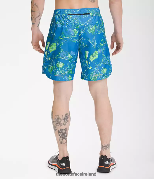 Clothing The North Face Men Limitless Run Shorts Super Sonic Blue Valley Floor Print 4VP2RZ958