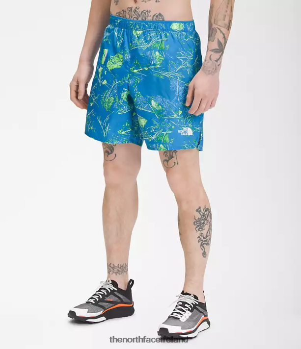 Clothing The North Face Men Limitless Run Shorts Super Sonic Blue Valley Floor Print 4VP2RZ958