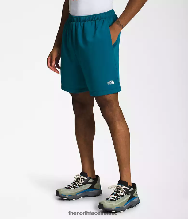 Clothing The North Face Men Simple Logo Fleece Shorts Blue Coral 4VP2RZ362