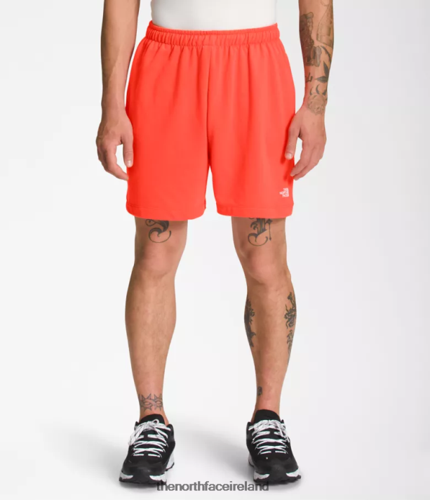 Clothing The North Face Men Simple Logo Fleece Shorts Retro Orange 4VP2RZ360