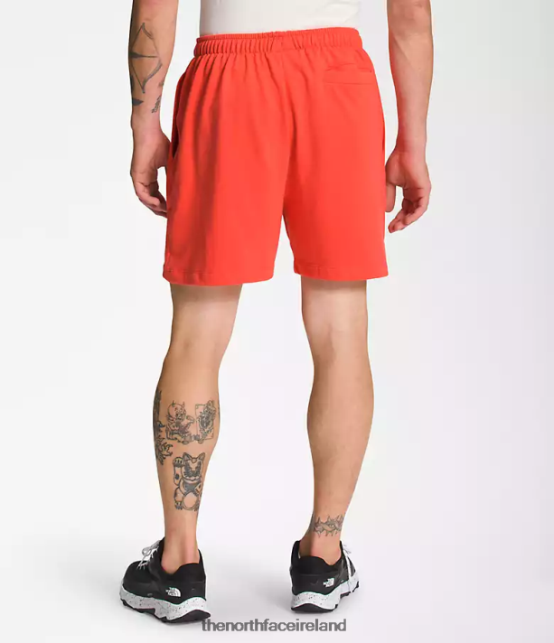 Clothing The North Face Men Simple Logo Fleece Shorts Retro Orange 4VP2RZ360