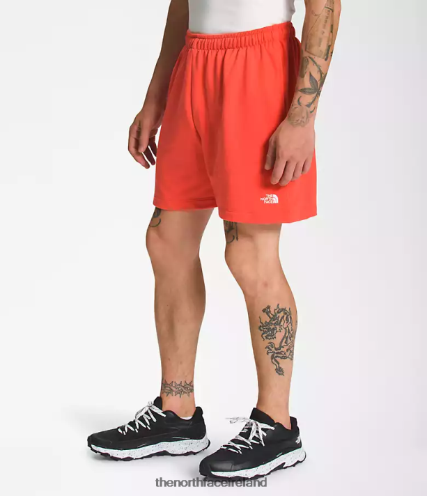 Clothing The North Face Men Simple Logo Fleece Shorts Retro Orange 4VP2RZ360