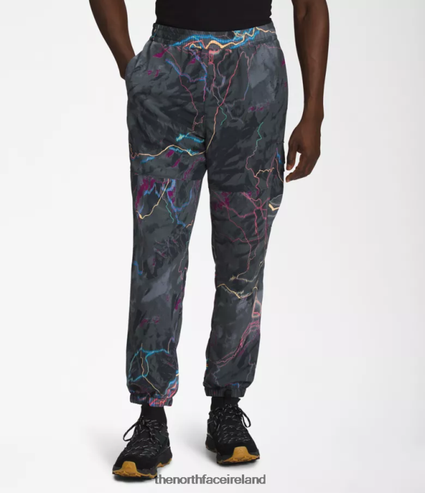 Clothing The North Face Men TNF Nylon Easy Pants TNF Black Trail Glow Print 4VP2RZ487