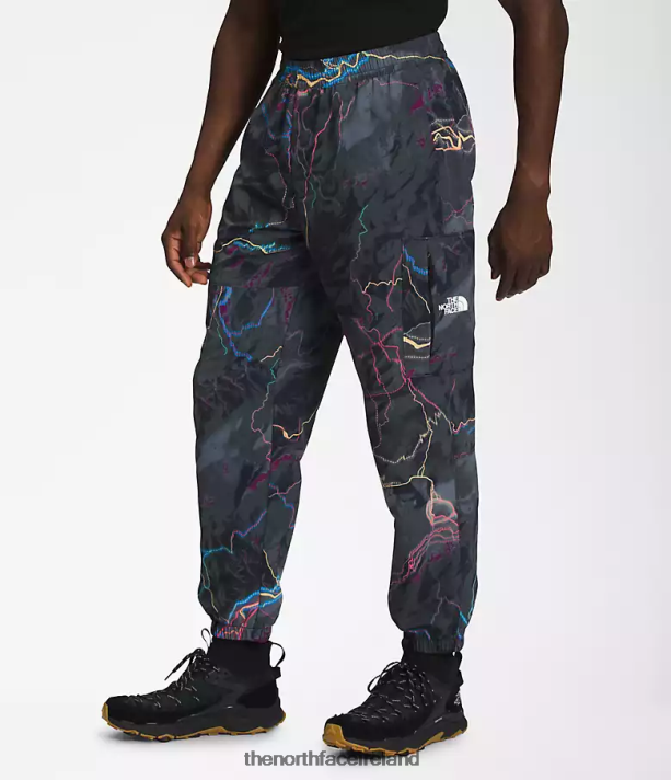 Clothing The North Face Men TNF Nylon Easy Pants TNF Black Trail Glow Print 4VP2RZ487