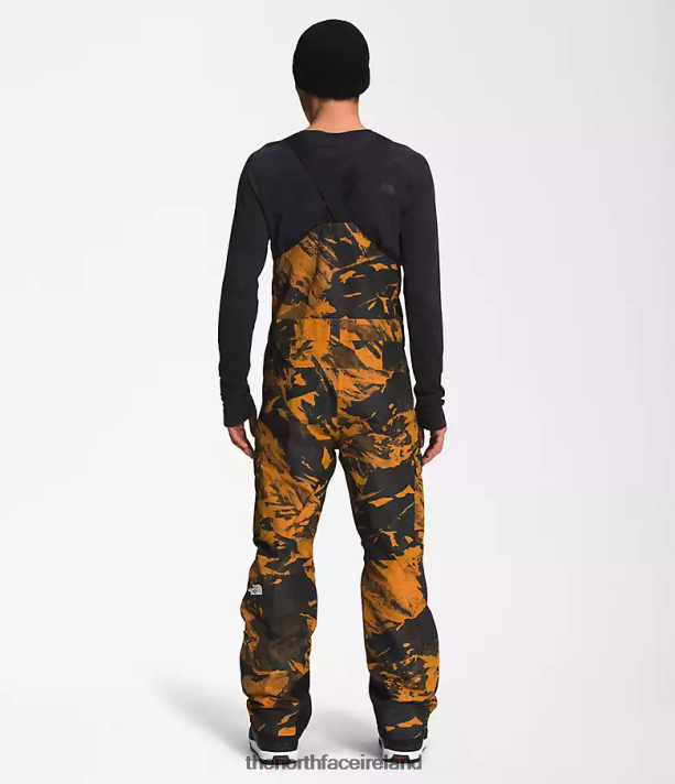 Clothing The North Face Men Freedom Bibs Leather Brown Tonal Mountainscape Print 4VP2RZ656