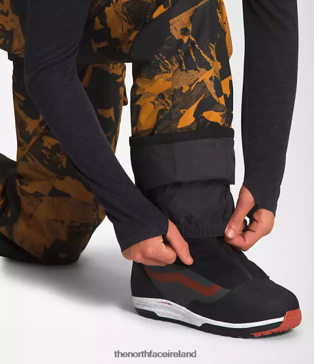 Clothing The North Face Men Freedom Bibs Leather Brown Tonal Mountainscape Print 4VP2RZ656