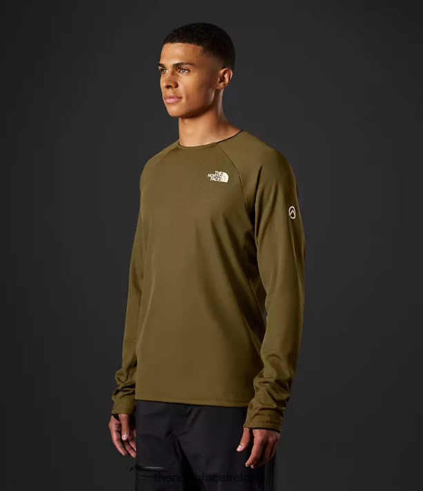 Clothing The North Face Men Summit Series FUTUREFLEECE Crew Military Olive 4VP2RZ123