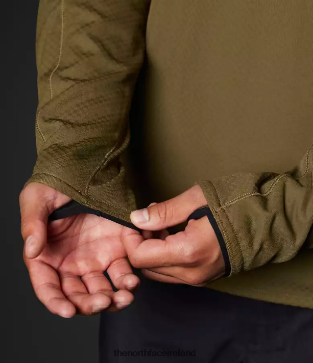 Clothing The North Face Men Summit Series FUTUREFLEECE Crew Military Olive 4VP2RZ123