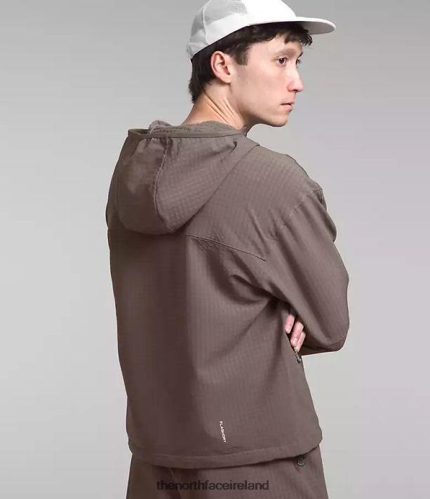 Clothing The North Face Men Tekware Grid Hoodie Falcon Brown 4VP2RZ832