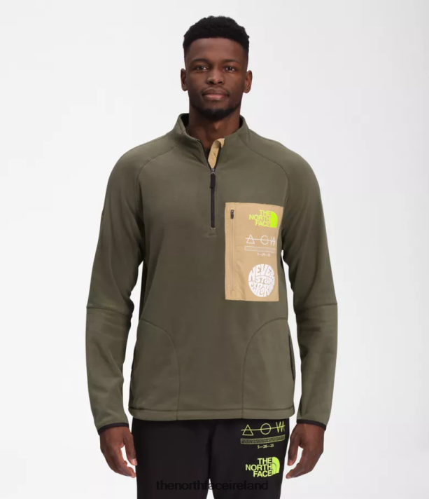 Clothing The North Face Men Trailwear Fantasy Ridge -Zip New Taupe Green/Khaki Stone/TNF Black 4VP2RZ651