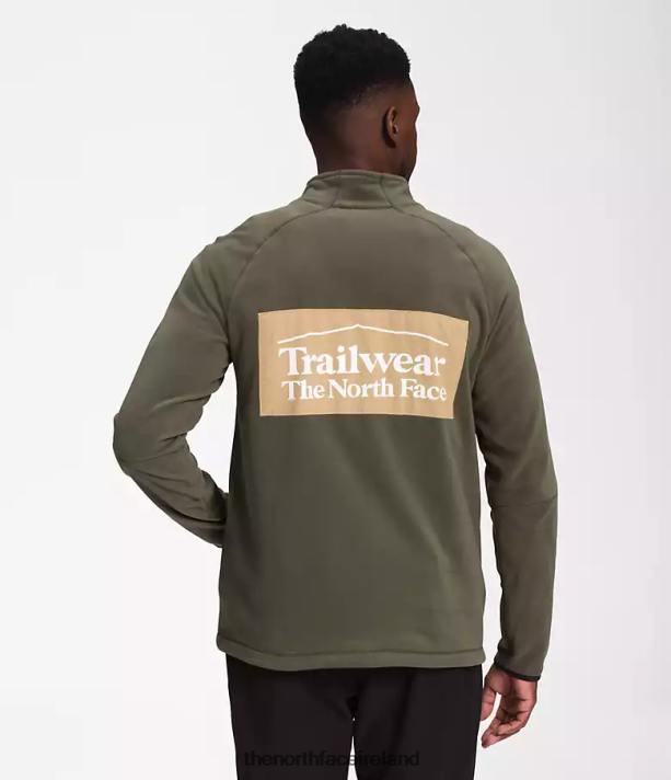 Clothing The North Face Men Trailwear Fantasy Ridge -Zip New Taupe Green/Khaki Stone/TNF Black 4VP2RZ651