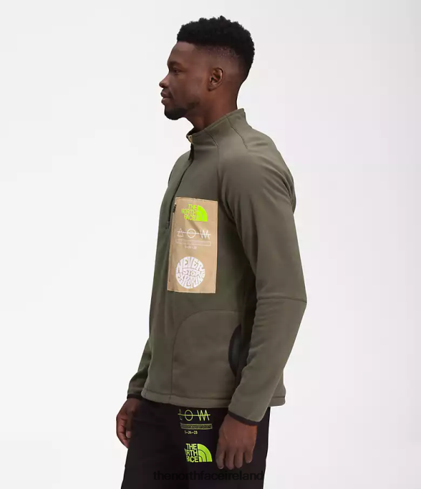 Clothing The North Face Men Trailwear Fantasy Ridge -Zip New Taupe Green/Khaki Stone/TNF Black 4VP2RZ651