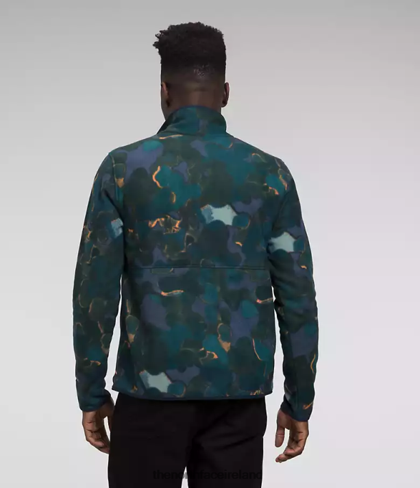 Clothing The North Face Men Alpine Polartec 100 Jacket Summit Navy Camo Texture Print 4VP2RZ14