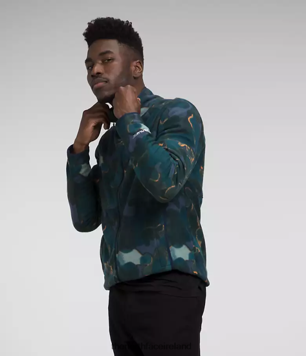 Clothing The North Face Men Alpine Polartec 100 Jacket Summit Navy Camo Texture Print 4VP2RZ14