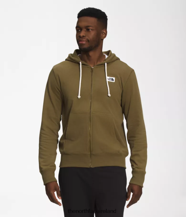 Clothing The North Face Men Heritage Patch Full-Zip Hoodie Military Olive 4VP2RZ705
