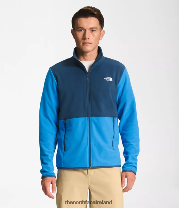 Clothing The North Face Men TKA Glacier Full-Zip Jacket Shady Blue/Super Sonic Blue 4VP2RZ413