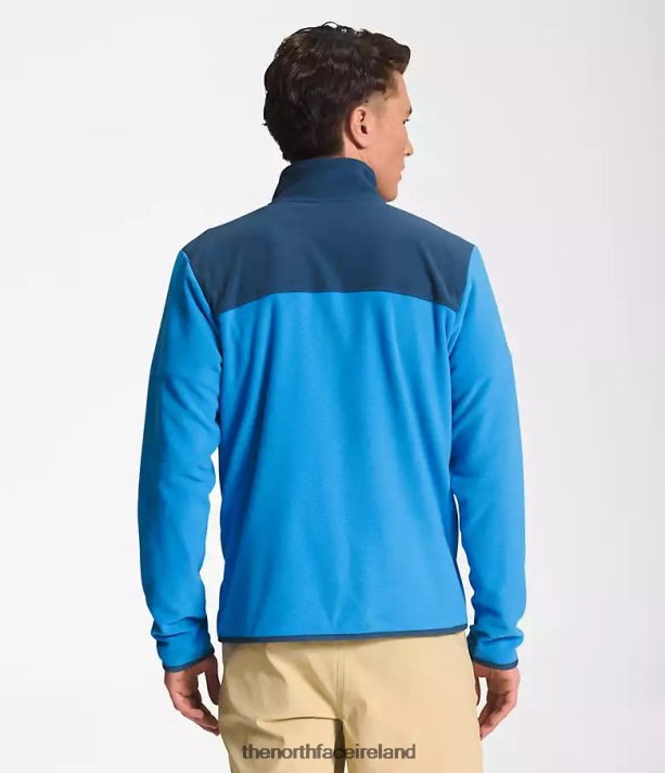 Clothing The North Face Men TKA Glacier Full-Zip Jacket Shady Blue/Super Sonic Blue 4VP2RZ413