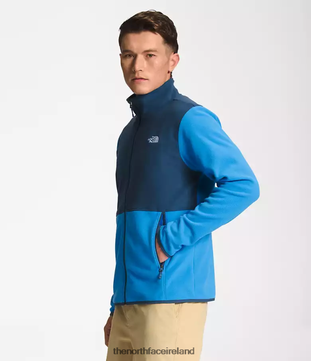 Clothing The North Face Men TKA Glacier Full-Zip Jacket Shady Blue/Super Sonic Blue 4VP2RZ413