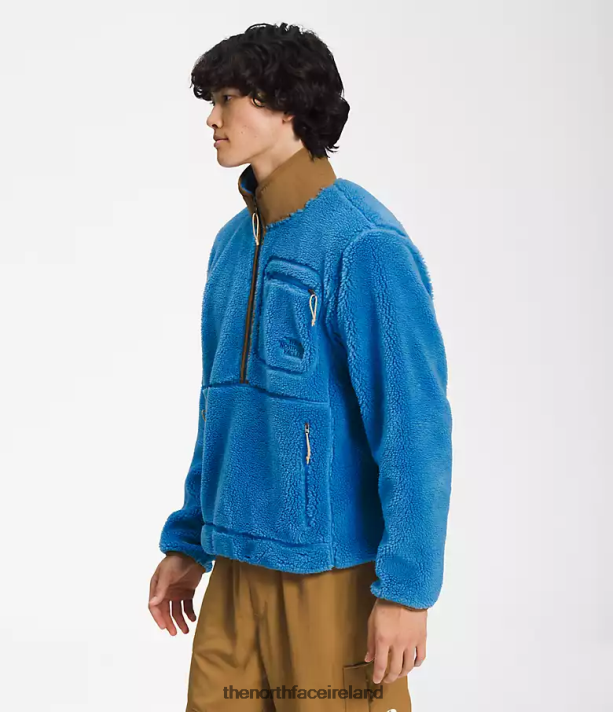 Clothing The North Face Men Extreme Pile Pullover Super Sonic Blue/Utility Brown 4VP2RZ121